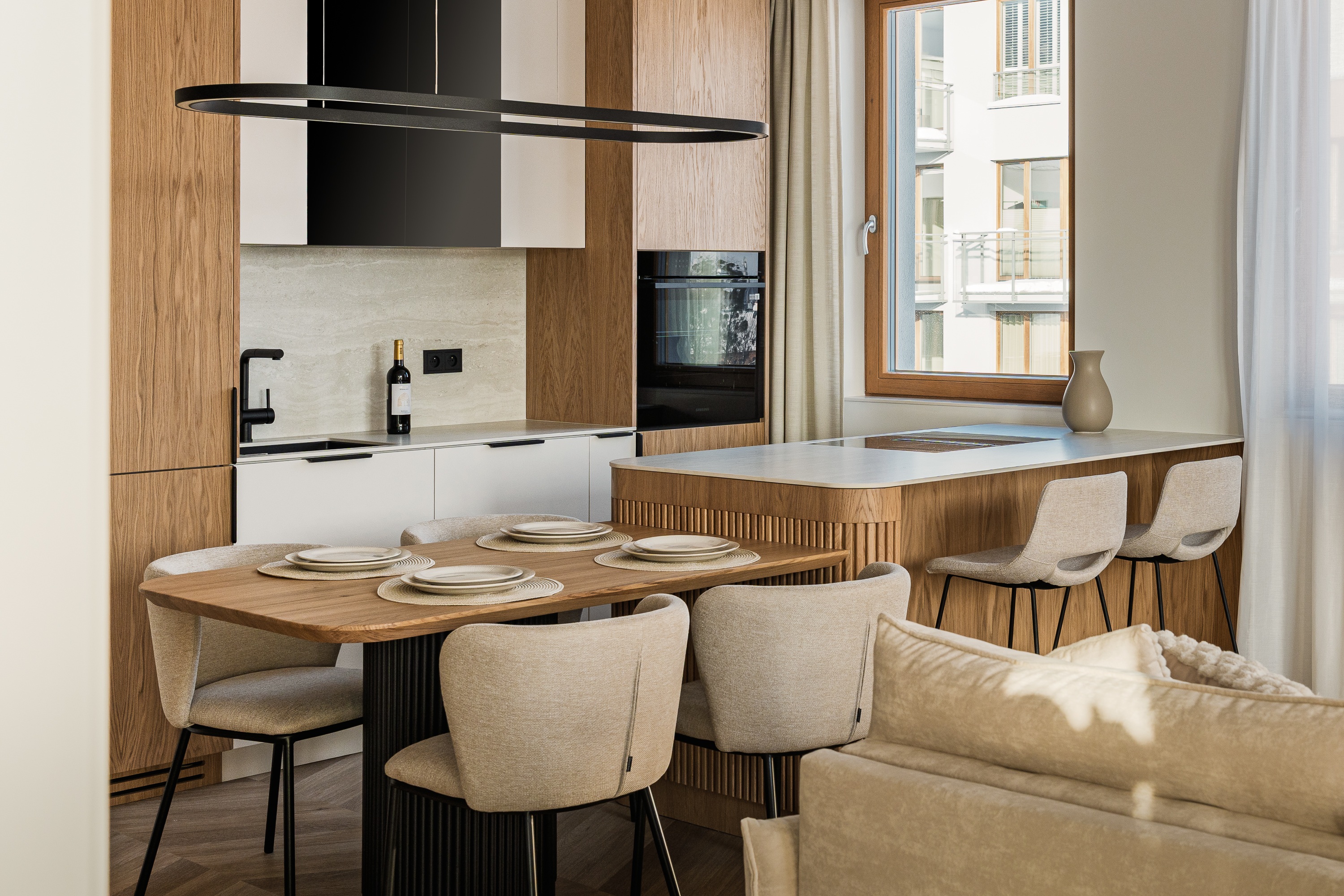 AHA Meble — zabudowa apartamentu premium
